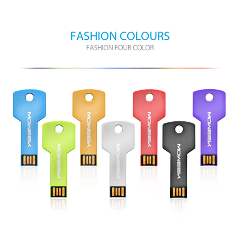 Moweek, высокое качество, флеш-диск USB 2,0, 64 ГБ, металлическая ручка-накопитель, реальная емкость, 4 ГБ, 8 ГБ, 16 ГБ, 32 ГБ, ключ, карта памяти, U диск, подарок