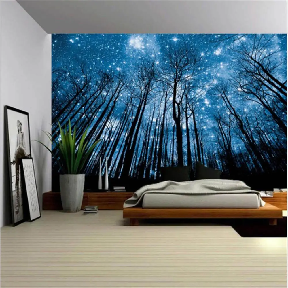 A Forest Tapestry Wall Hanging Beach Mat Polyester Blanket Picnic Blanket Tablecloth Wandtapijt Tapiz Hot Sale High Quality - Color: A