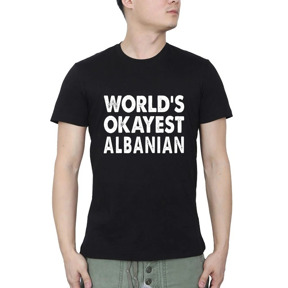 Миры okayest албанский Албании printfashion мужские topscool tshirtmale футболки | Мужская одежда