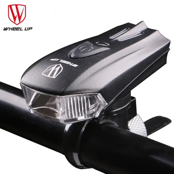 Discount Wheel Up Bicycle Light USB Rechargeable 4 Mode Bike Front Light Lamp Bicycle Headlight Safety Warning Cycling Portable Light  JC 0