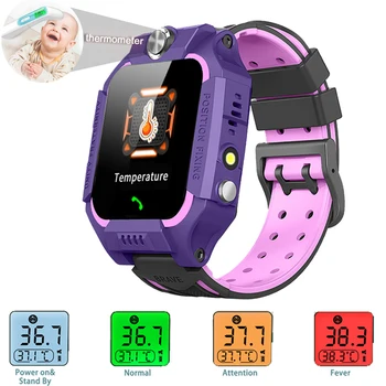 

LIGE New Thermometer Children Watch LBS Locator Tracker Positioning SOS Emergency Phone Body Temperature Measurement Smart Watch