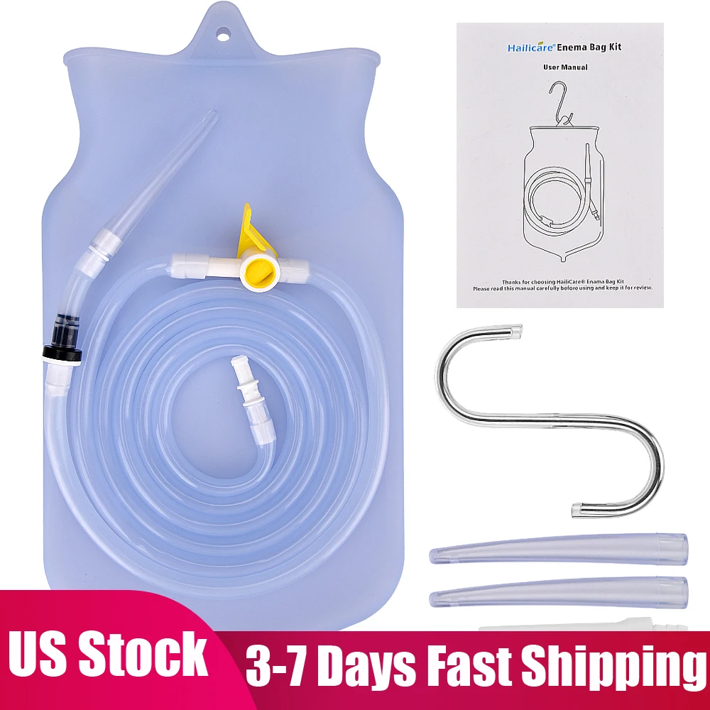 Enema Heat Preservation Coffee Enema Bag Reusable Silicone Enema Kit