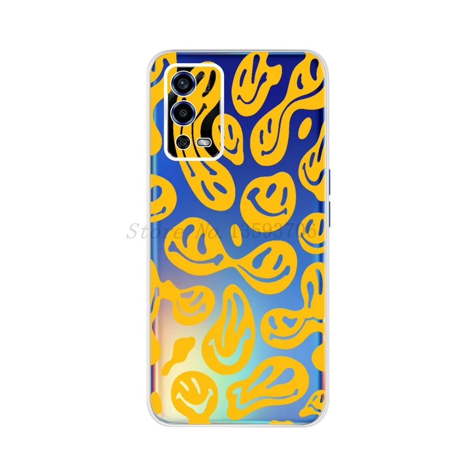 cases for oppo back For OPPO A54 A55 Case 2021 Phone Cover Cute Love Heart Kiwi Printed Soft Silicon Bumper For OPPOA54 CPH2239 Back Protector Cover cases for oppo cases