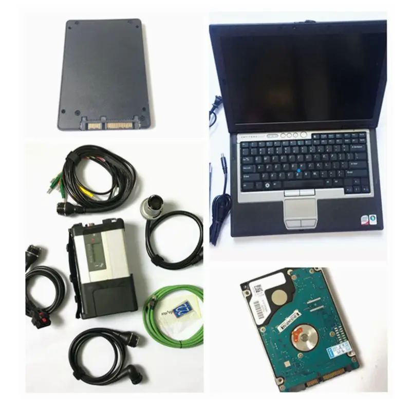 201912 MB Star C5 con laptop D630 4g MB Sd C5 conectar herramienta de diagnóstico compacta con wifi