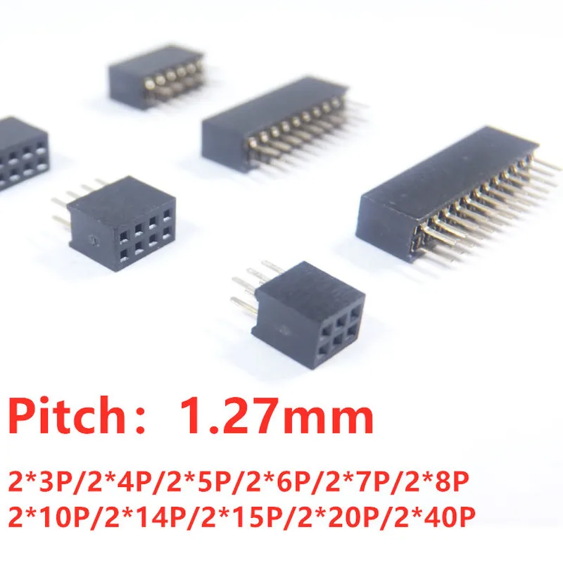10 шт./лот 1 27 мм прямой двухрядный штыревой разъем 2x3 P/2x4 P/2x5 P/2x6 P/2x7 P/2x8 P/ 2x10 P/2x14 P/2x15