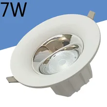7 Вт 9 Вт 2,5 дюйма 90 мм полностью белый высокий сияющий антибликовый Встраиваемый светодиодный светильник 65 мм с отверстием