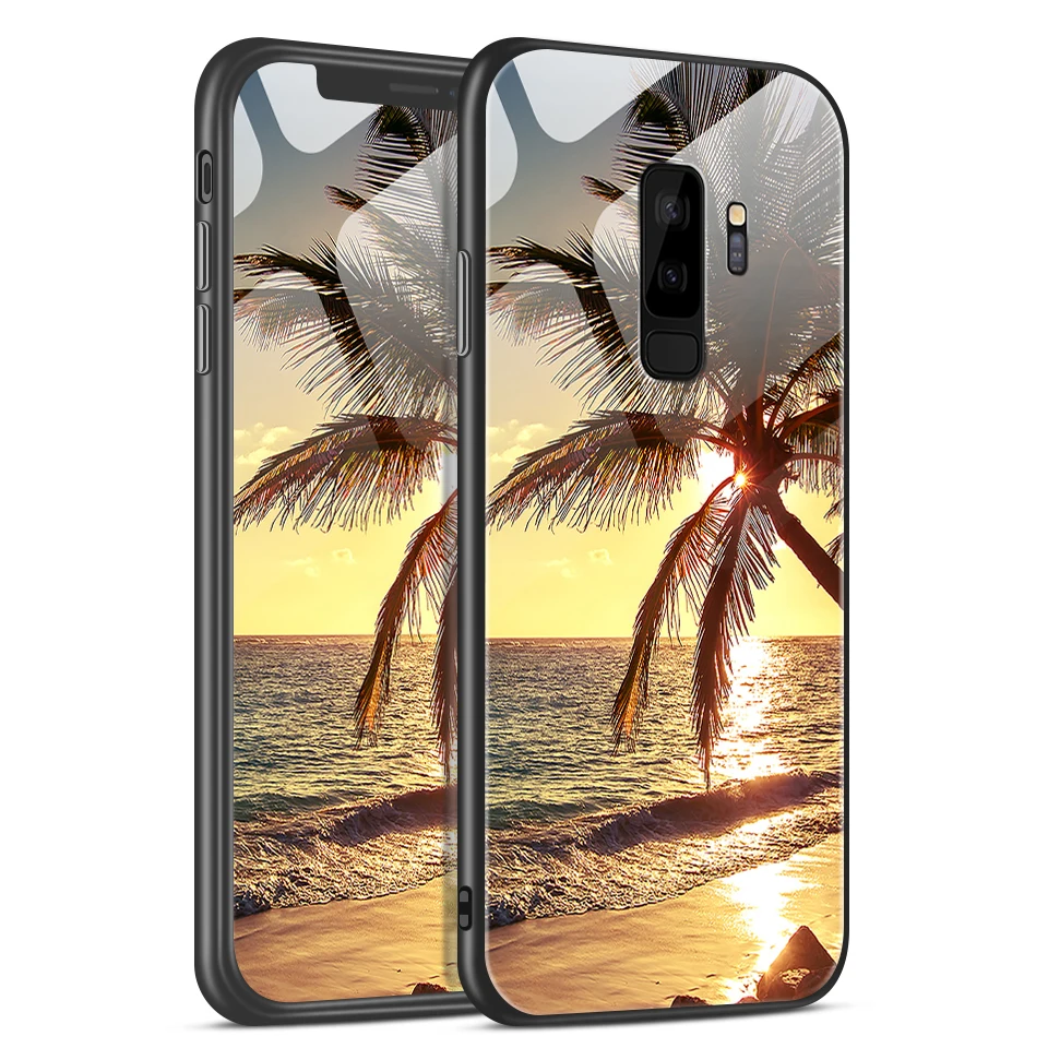 Чехол из закаленного стекла для Samsung Galaxy S8/S8 Plus, мягкий чехол для Galaxy S9 Plus+ защитный чехол для G950 G955 TPU Fundas - Цвет: H118