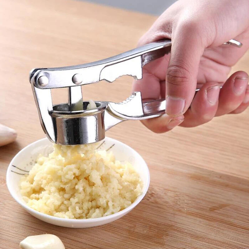 

1PC Stainless Steel Garlic Press Kitchen Squeeze Tool Alloy Crusher Garlic Presses Fruit Vegetable Cooking Tools Accessories