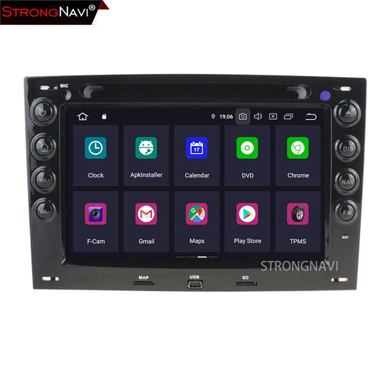 Sale 7Inch 2Din Android 9.0 car multimedia Player For Renault Megane 2003-2008 Car DVD Player 4G 64G With Rear view Camera WIFI GPS 1