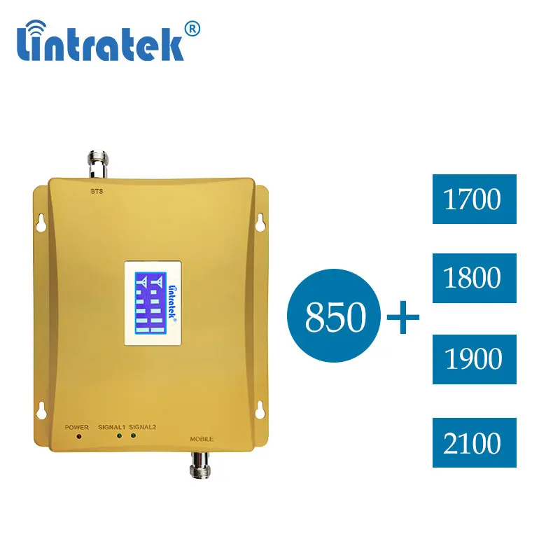 Lintratek 850 2100 B1 2G 3G 1700 UMTS двухдиапазонный dcs 1800 lte 4g 1900 cdma 850mhz усилитель сотового