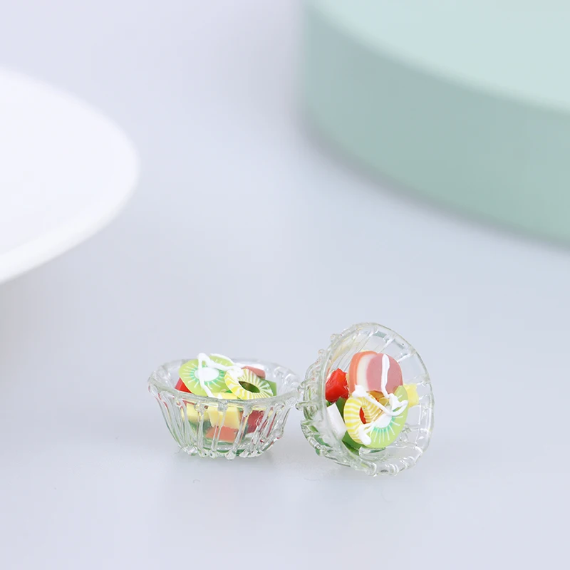 1PC Miniature Dollhouse Vegetable Salad Bowl Mini Play Food Doll House Kitchen Accessories Toy 1:12 Scale kitchen toys pretend kitchen toys pretend food toys