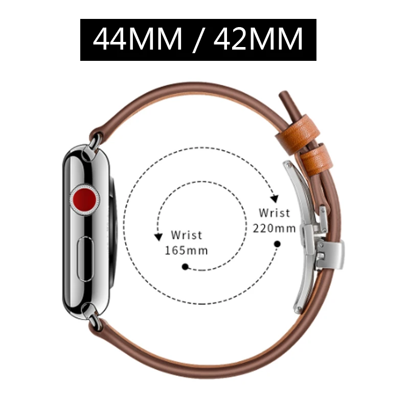 Кожаный ремешок для Apple watch band 4 44 мм 40 мм correa iwatch 5 4 3 2 ремешок 42 мм 38 мм Пряжка бабочка Apple watch 4 аксессуары