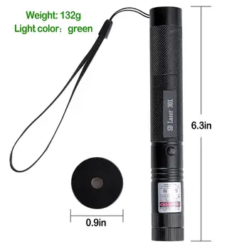 

Black green dot flashlight with dry battery one two 5500Mah batteries one US regulatory UK regulatory charger two keys