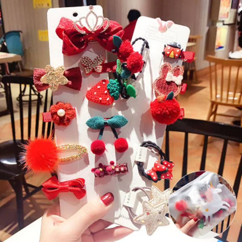 

26Pcs / Set2020 New Cute Korean Master Girl Baby Hair Clip Set