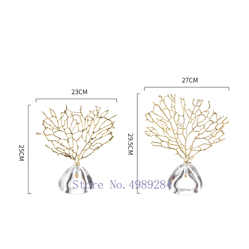Creativity Crystal Metal Golden Coral Center piece 5 Creativity Crystal Metal Golden Coral Center piece 5