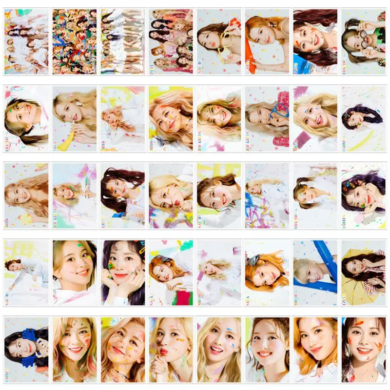 40Pcs/Box Kpop TWICE 6th Single Album Fanfare Lomo Cards Fan Collection Metal Box Card