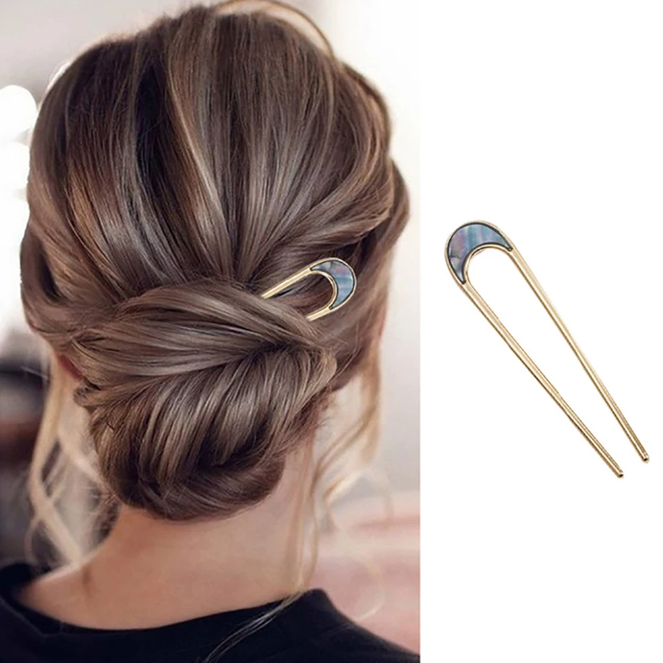 designer hair clips Hairpin U-shaped Clip Stick Bun Maker Girls DIY Hair Twist Styling Tool Hair Band Hairstyle Accessories Women butterfly hair clips