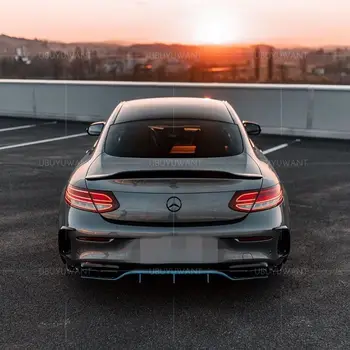 

UBUYUWANT For Mercedes W205 COUPE 2014-2020 C-class C180 C200L C63 Spoiler Carbon Fiber PSM STYLE Car Rear Trunk Wing Spoiler