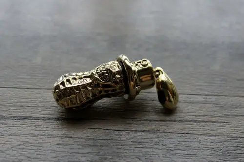 3D Mr Peanut латунь Подвеска EDC медицина коробка джентльмен подарок декор молния