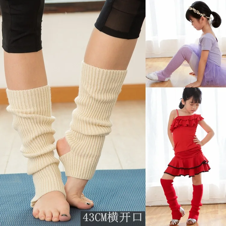 Латинские танцевальные ножки набор защитной шерсти Вязание движение балет теплый Йога со штрипками гетры