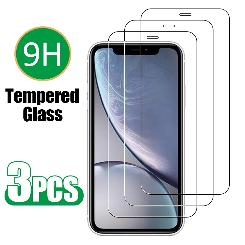 Защитное стекло для iPhone 11 12 Pro Max XS XR 7 8 6s Plus SE пленка экрана 13 Mini закаленное 3 шт. |