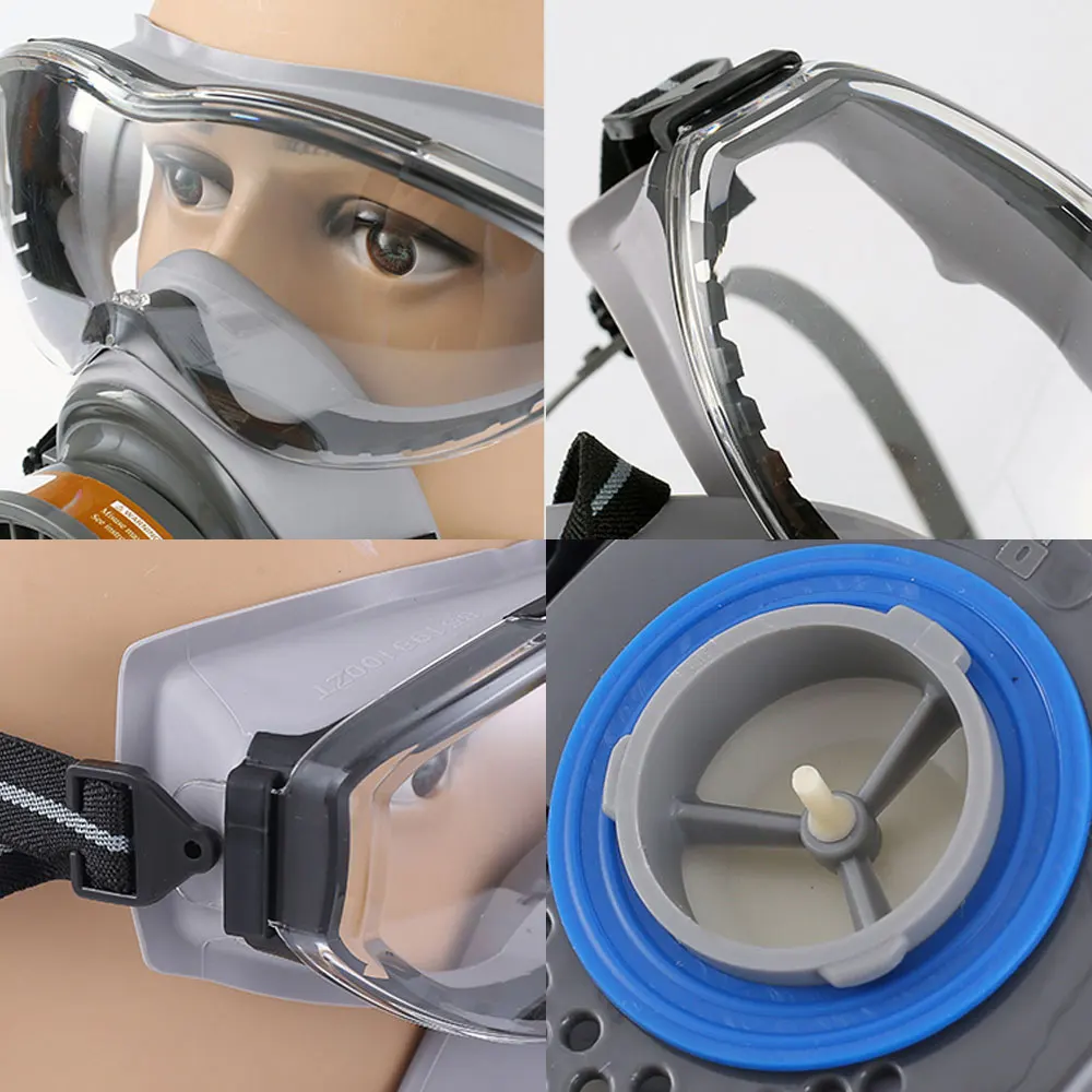 Industry Half Face Paint Spray Gas Mask With Filter Respirator Protective Safety Work Dust Proof Respirator Mask One-piece mask
