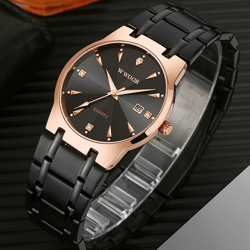 Montre Homme 2020 WWOOR мужские часы Топ бренд Роскошные бриллиантовые кварцевые