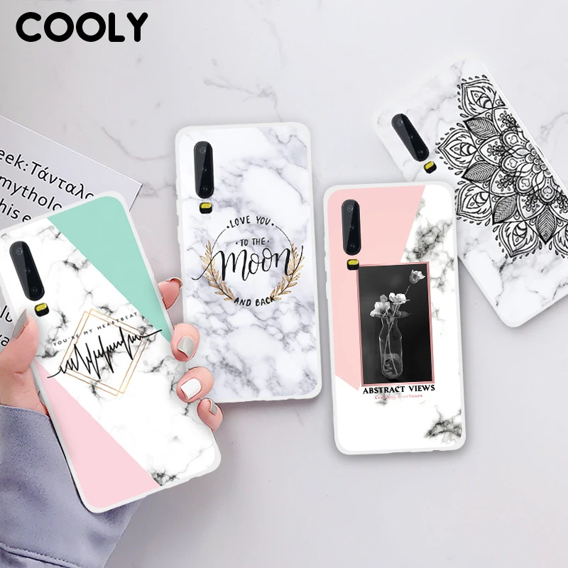 Чехол COOLY Marble для Huawei P20 P30 Pro P10 P9 Lite P8 2017 задняя крышка из ТПУ силиконовый чехол