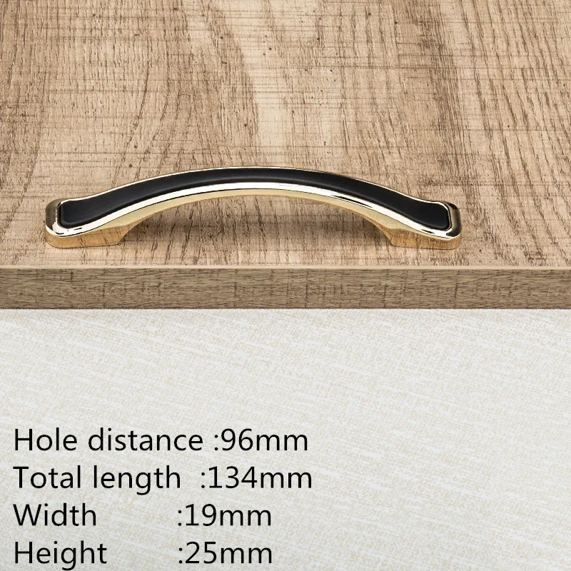 KK&FING European Light Luxury Black Gold Zinc Alloy Cabinet Handles and Knobs Kitchen Cupboard Wardrobe Door Pulls Drawer Knobs