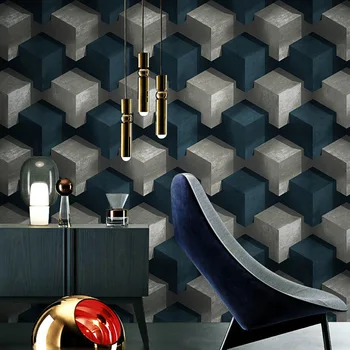 

Space 5D Stereo Diamonds Magic Cube Wallpaper Living Room Dinning Room TV Sofa Background Extended Space Wall Papel De Parede
