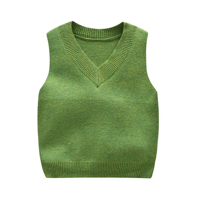 Детский свитер, Рождественский жилет для мальчиков, вязаная одежда джентльмена, хлопковые детские свитера, одежда для маленьких мальчиков, жилет для малышей, свитера, От 1 до 5 лет - Цвет: Зеленый