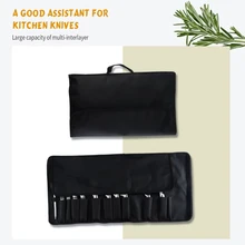 Цин 12 карманов шеф-повара нож рулон сумка большое пространство чехол для переноски сумка Портативный прочный хранения Оксфорд ножи Держатель кухонные аксессуары