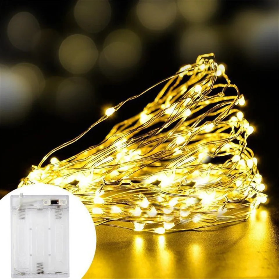 Рождественский открытый светодиодный гирлянда 1-10 м водонепроницаемый светодиодный Сказочный свет для свадебной вечеринки