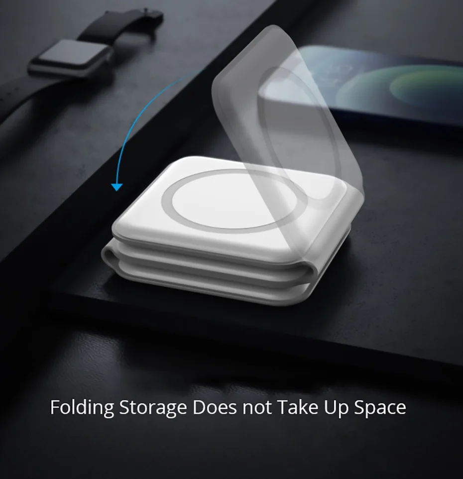 magsafe wireless charger Bonola 3 in 1 Foldable Wireless Charger for iPhone 13 12 Pro Max Magnetic Portable Wireless Charger for Apple Watch 7/Airpods 3 wireless charging station