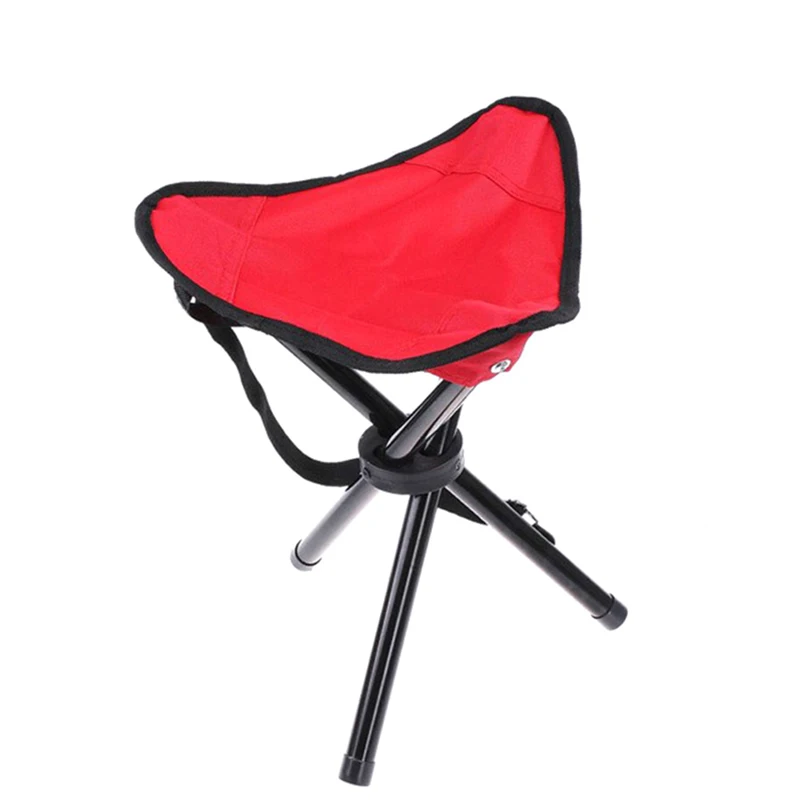 Foldable Portable Fishing Chair Seat Tripod Folding Stool Outdoor Camping Chair Fold Fishing Mate Fold Ultralight Chairs - Цвет: Красный