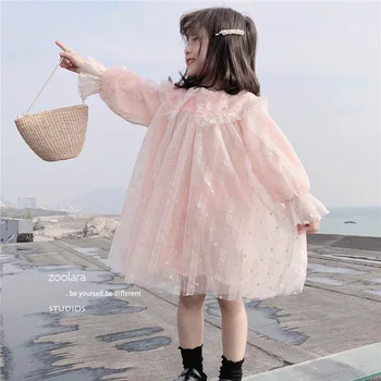 

2020 new wholesale baby girls lace dress fashion spring kids girls dresses 3-8 years