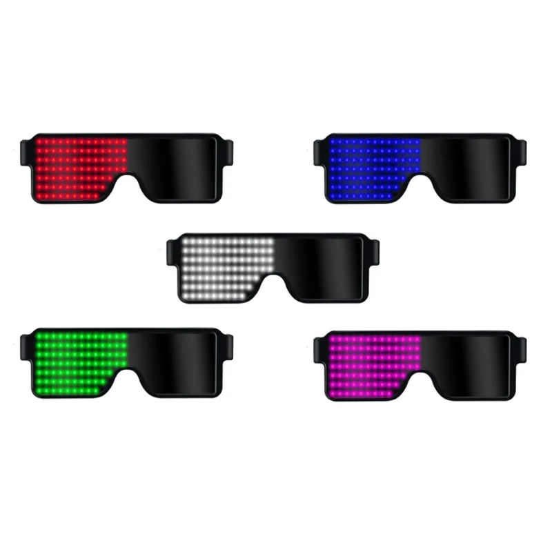 1 Pc USB Charge Luminous Glasses Led Flash Character Luminous Glasses Glow Night Club Concert Party Fancy Costume