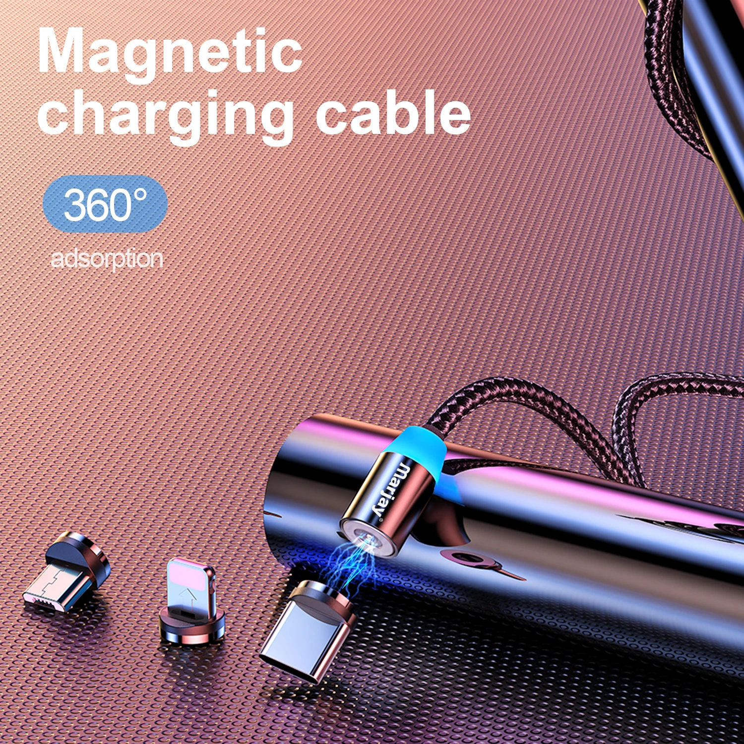 Marjay Магнитный USB кабель 1 м Быстрая зарядка Магнитный Micro Usb кабель для Iphone samsung USB C кабель провод для мобильного телефона