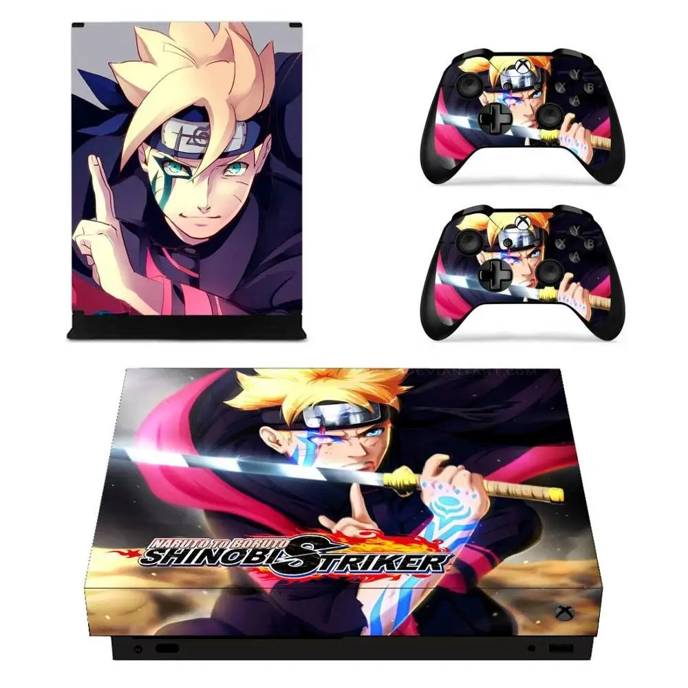 Наклейка для Xbox One X из виниловой кожи Наруто для Boruto Shinobi Striker наклейка для Xbox one X консоль пульт дистанционного управления скины - Цвет: YSX1X0225