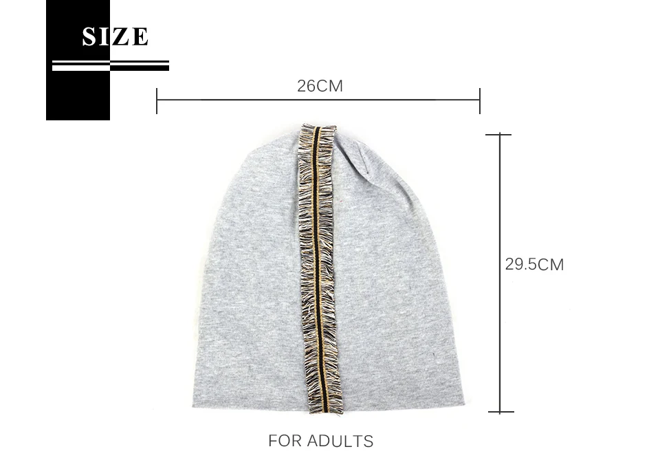 New Spring Women Colorful Tassel Ribbon Slouch Beanies Hats Solid color Soft Women Ladies Oversize Hat Skullies Caps