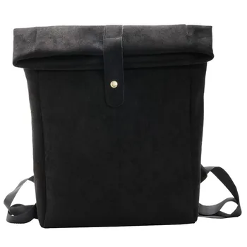 

Women Suede Shoulder Bag Backpack Student Messenger Bag large capacity bag Travel Bag solid color backpack Женский рюкзак #SRN