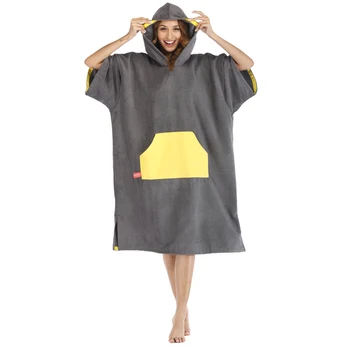 

Superfine Fiber Hooded Towel Plain Fast Drying Hooded Bath Towel Candy Color Beach Towel