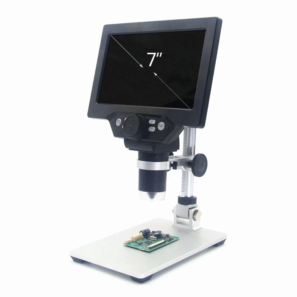 eletrônico 7 Polegada display lcd 12mp amplificar contínuo lupa com bateria