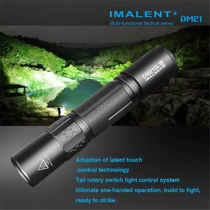 

IMALENT DM21 L2 U4 LED Flashlight And Fast pull sleeve Intelligent Charging Searching Camping Torch Lantern Spotlight Lamp