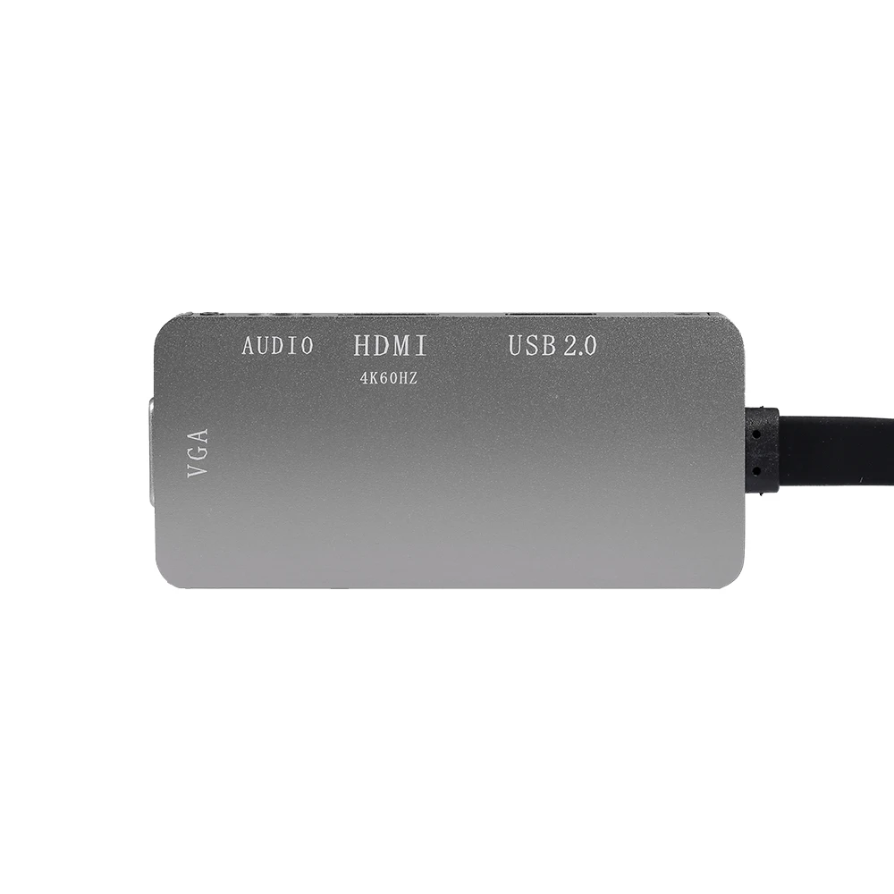 Конвертер USB 3,1 3,0 type-C для HD VGA USB 2,0 с аудиоразъемом для ПК, ноутбука, телевизора, проектора, серый VGA+ аудио+ HD видео конвертер