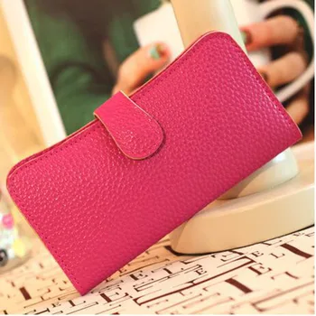

Hot Selling 2020 New Style Long WOMEN'S Wallet Buckle Purse Soft Card Mobile Phone Bag Carrying