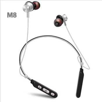 

BT M8 Wireless Headset Sport Bluetooth earpiece Neckband Magnetic Bass Headset Handfree Earbuds with Mic for Xiaomi Huawei