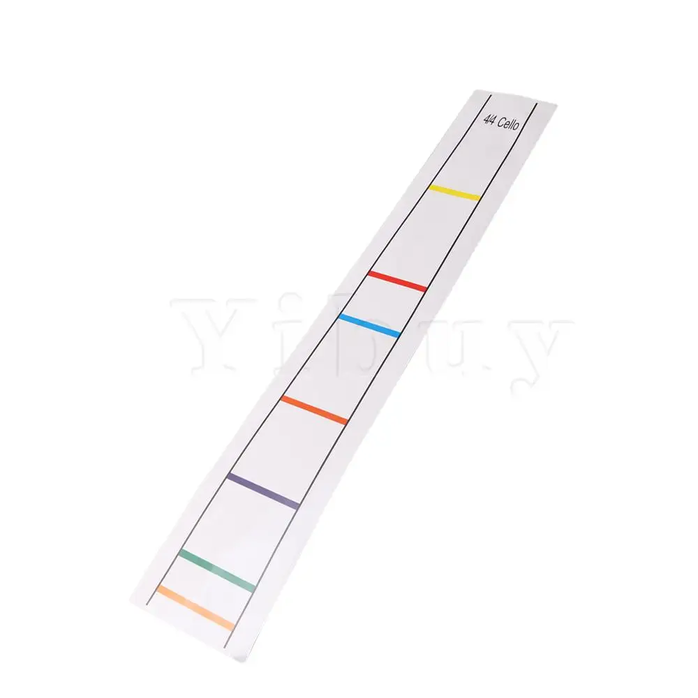Yibuy Multicolor Paper Cello Finger Position Markers Musical Tool 4/4