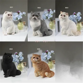 

Simulation animal Cute CAT Statue Exotic Shorthair Creative Home Decor Resin Action Figure Toy P1708