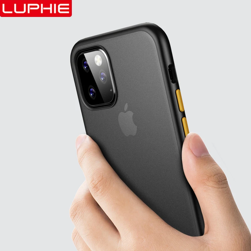

LUPHIE Contrast color Matte Case For iPhone 11 Pro Max 2019 Transparent Case Cover For 2019 iPhone 11 Pro Luxury Silicone copa